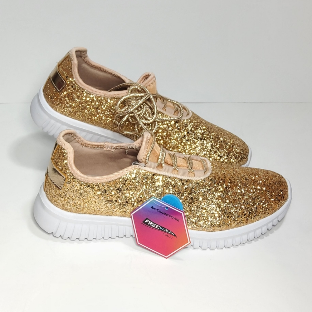 Fashion Glitter Sneakers for Womens Silp On Running Shoes Lightweigt